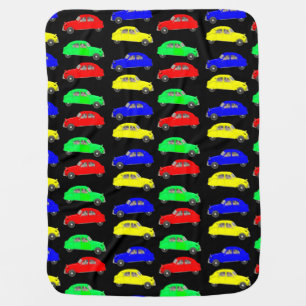 Citroen 2 CV Tiled Pattern Stroller Blanket