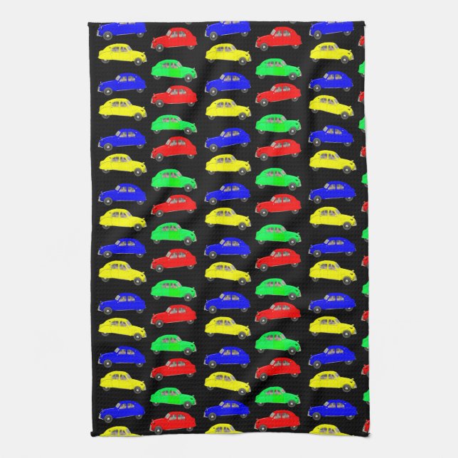 Citroen 2 CV Tiled Pattern Towel (Vertical)