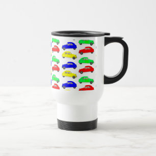 Citroen 2 CV Tiled Pattern Travel Mug