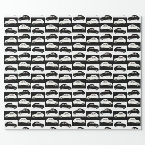 Citroen 2CV Black  And White Wrapping Paper