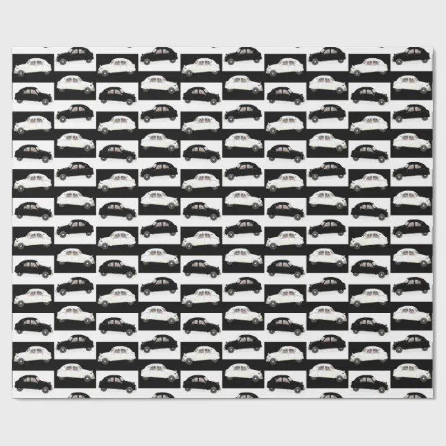 Wrapping 2cv Citroen 2CV Black And White Wrapping Paper | Zazzle