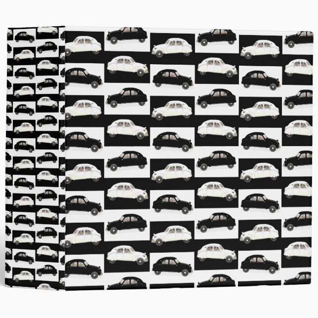 Citroen 2CV Black White Binder (Front/Spine)