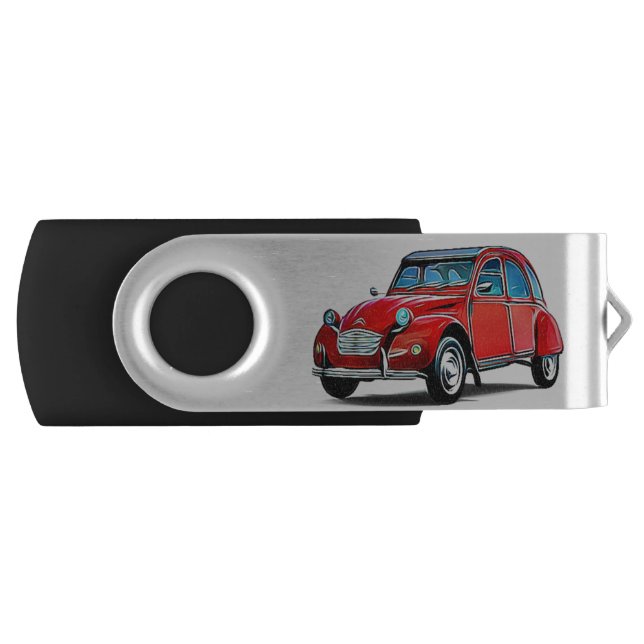 Citroen 2CV Cartoon Flash Drive (Front)