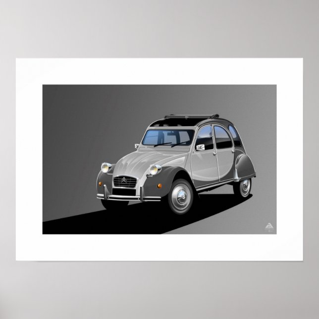 Citroen 2CV Charleston Poster Illustration (Front)