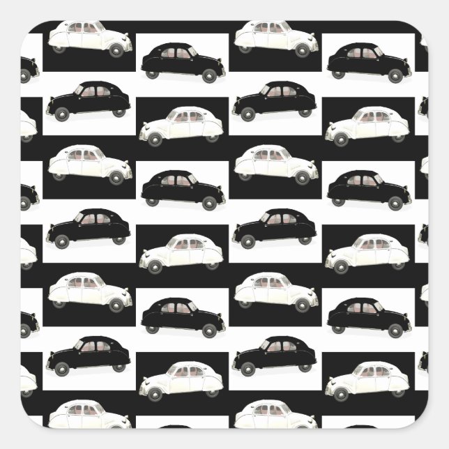 Citroen 2CV Square Sticker (Front)