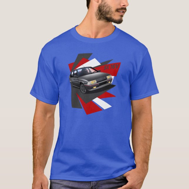 Citroen BX 16V T-shirt (Dark Gray) (Front)
