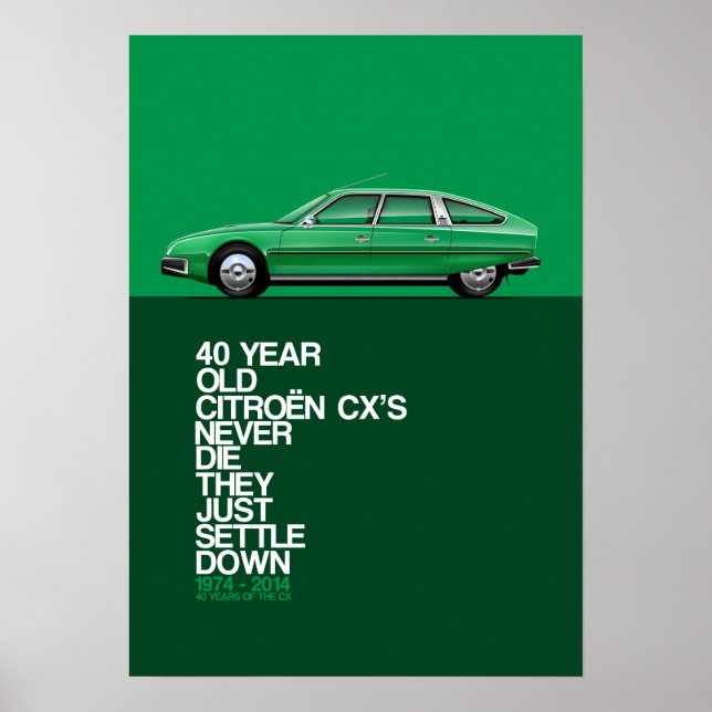 Citroen CX 40th anniversary Poster (Front)