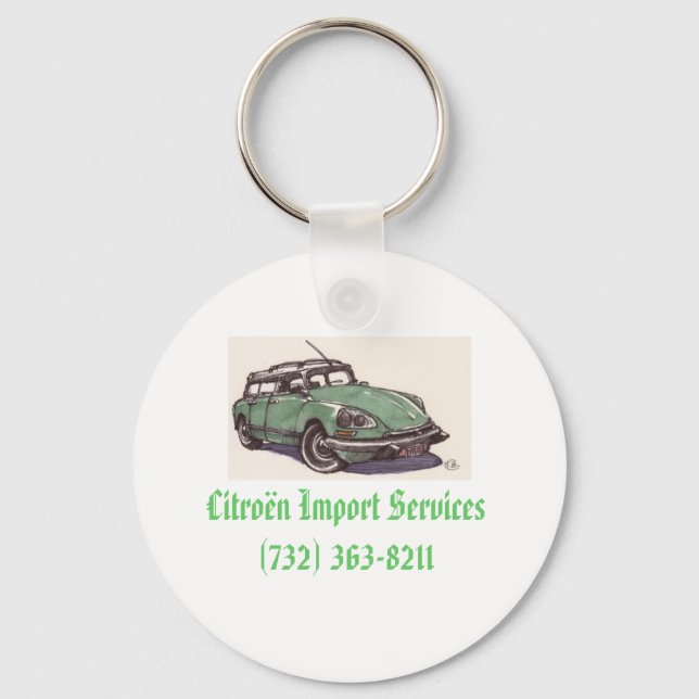 citroen_ds, Citron Import Services(732) 363-8211 Keychain (Front)