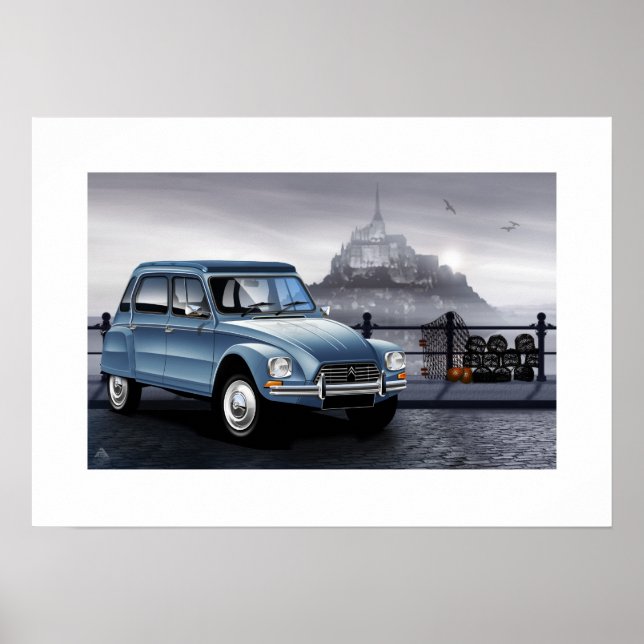 Citroen Dyane Poster illustration (Front)