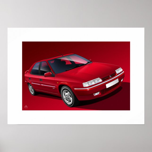 Citroen Xantia Activa Poster Illustration (Front)