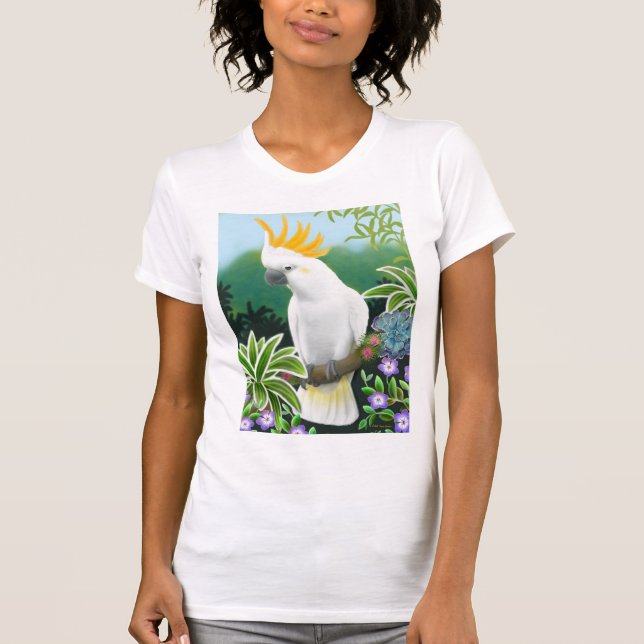 Citron Cockatoo Ladies Petite T-Shirt (Front)