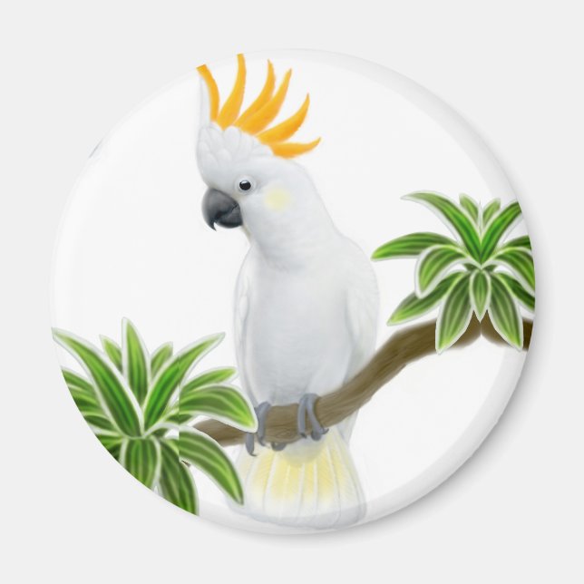 Citron Cockatoo Magnet (Front)