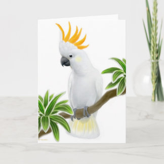 Citron Crested Cockatoo Greeting Card