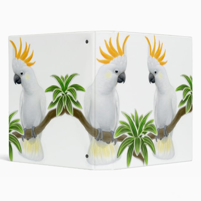 Citron Crested Cockatoos Avery Binder (Background)
