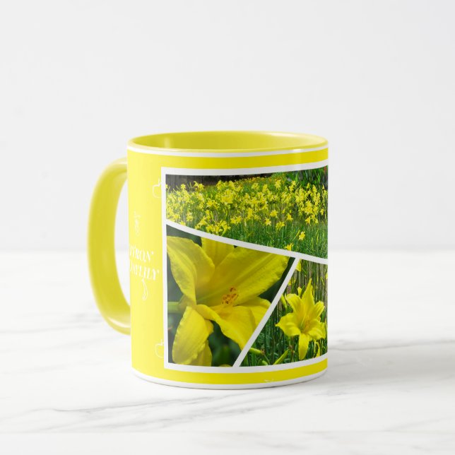 Citron Daylily Mug (Front Left)