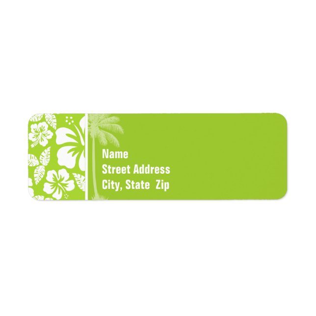 Citron Green Tropical Hibiscus; Summer Palm Label (Front)