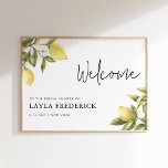 CITRON Lemon Bridal Shower Welcome Sign Poster<br><div class="desc">The Citron Lemon Collection is a breathtaking assortment that showcases stunning watercolor depictions of lemons and greenery. Its vibrant yet delicate visuals make it the perfect choice for summer-themed events such as baby showers,  bridal showers,  or garden weddings.</div>