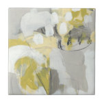 Citron Mist Ceramic Tile<br><div class="desc">Citron Mist III by June Erica Vess. Features shades of yellow and grey to create an abstract design.</div>