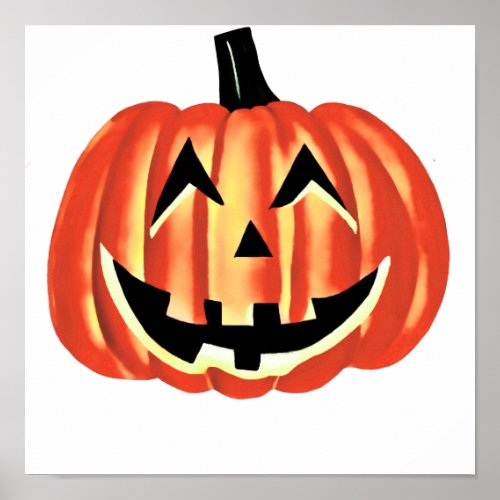 Citrouille dâHalloween souriante  Happy Halloween Poster