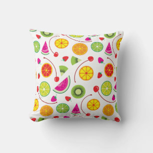 Citrus and Berries Throw Pillow