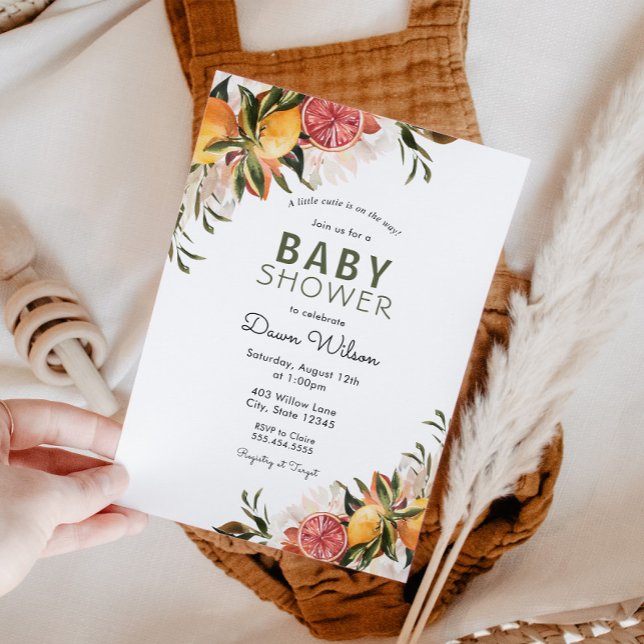 Citrus and Greenery Baby Brunch invitation (Creator Uploaded)