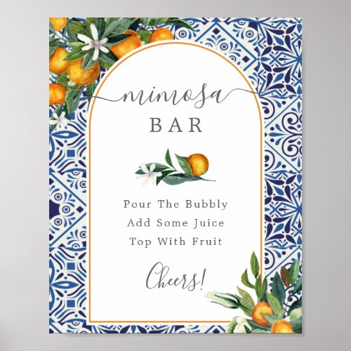 Citrus and tiles Mimosa Bar Sign