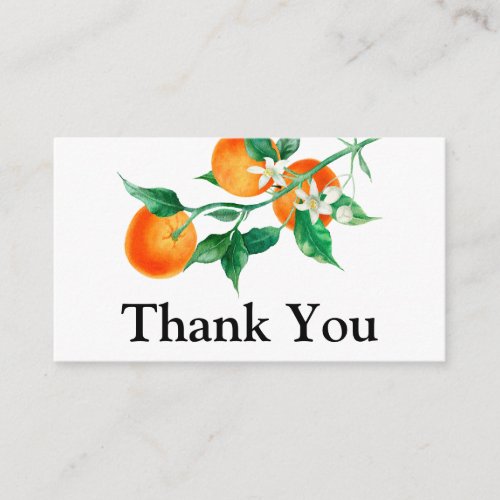 Citrus Baby Shower Baby Shower Suite Thank You Enclosure Card