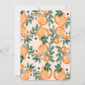 Citrus Baby Shower Botanical Orange Little Cutie Invitation (Back)