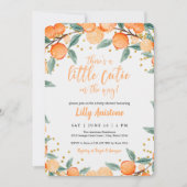 Citrus Baby Shower Botanical Orange Little Cutie Invitation (Front)