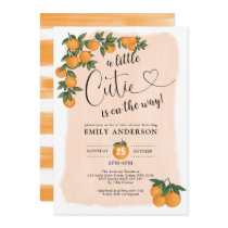Citrus Baby Shower Botanical Orange Little Cutie Invitation Citrus Baby Shower Botanical Orange Little Cutie Invitation