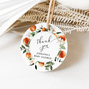 Citrus baby shower favor tag