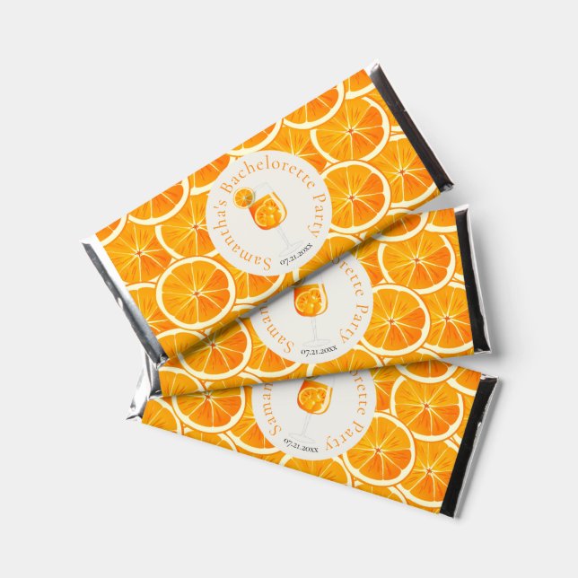 Citrus Bachelorette Party Hershey Bar Favors (Front)