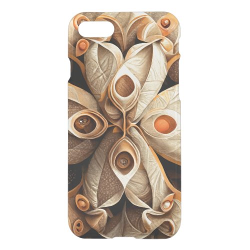 Citrus Beige Brown Ornamental Plaid Decor Pattern iPhone SE87 Case