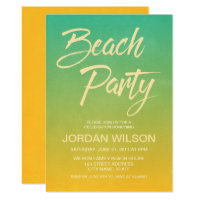 Citrus Birthday Anniversary Beach Party Invitation