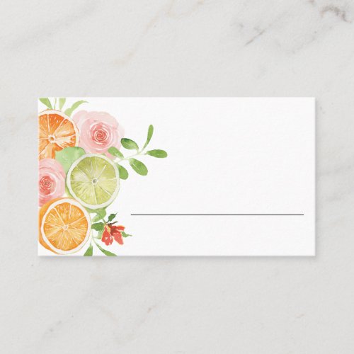 Citrus blank place card