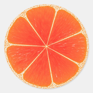 Citrus Blood Orange Fruit Slice Classic Round Sticker