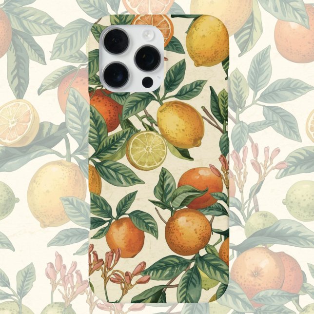 Citrus Blossom Garden Seamless Pattern  iPhone Case (Creator Uploaded)