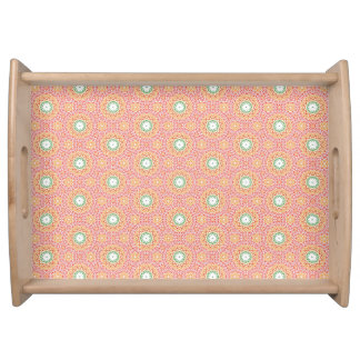 Citrus Blossom Tile Pattern Serving Tray
