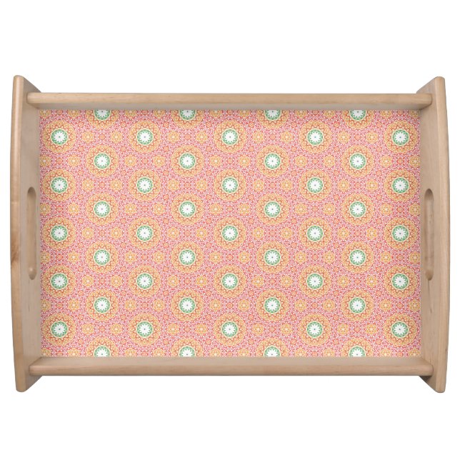 Citrus Blossom Tile Pattern Serving Tray (Front)