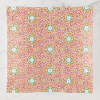 Citrus Blossom Tile Pattern Trinket Tray