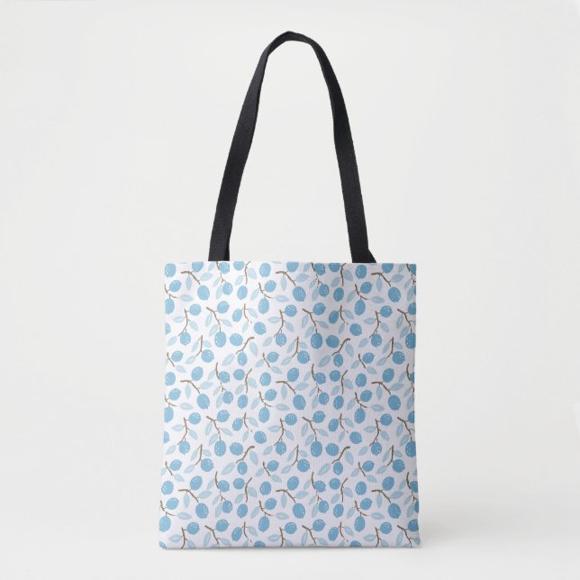 Citrus Blue Brown Tote Bag (Front)