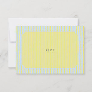 Citrus Blue Pastel Watercolor Wedding RSVP Card