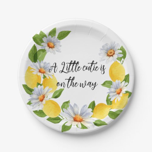 citrus botanical cutie on the way paper plates