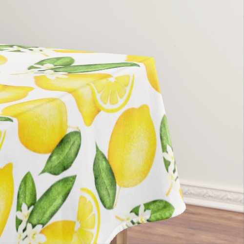 Citrus Botanical Lemon  Tablecloth