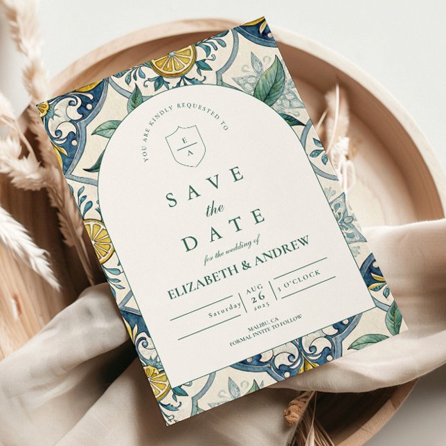 Citrus Botanical Summer Wedding Save The Date (Creator Uploaded)