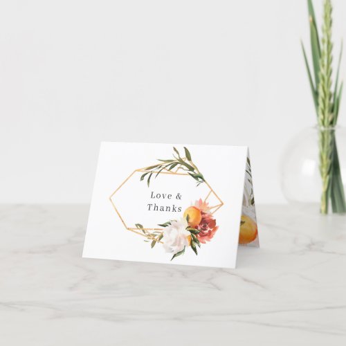 Citrus Botanical  Sunkissed Floral Thank You