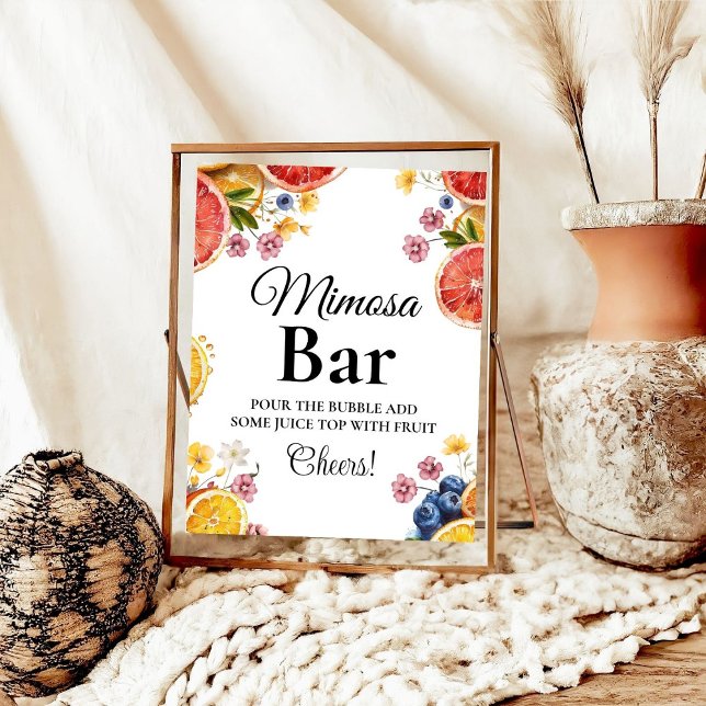 Citrus Bow Bridal Shower mimosa bar sign (Creator Uploaded)