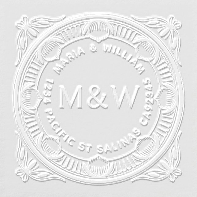 Citrus & Bows Return Address Embosser (Design)