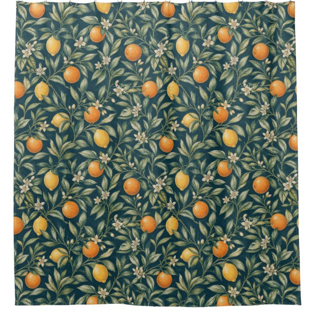 Citrus Branch Shower Curtain