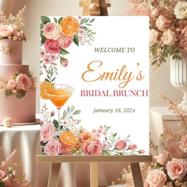 Citrus Bridal Brunch Welcome Sign Template, Citrus (Creator Uploaded)